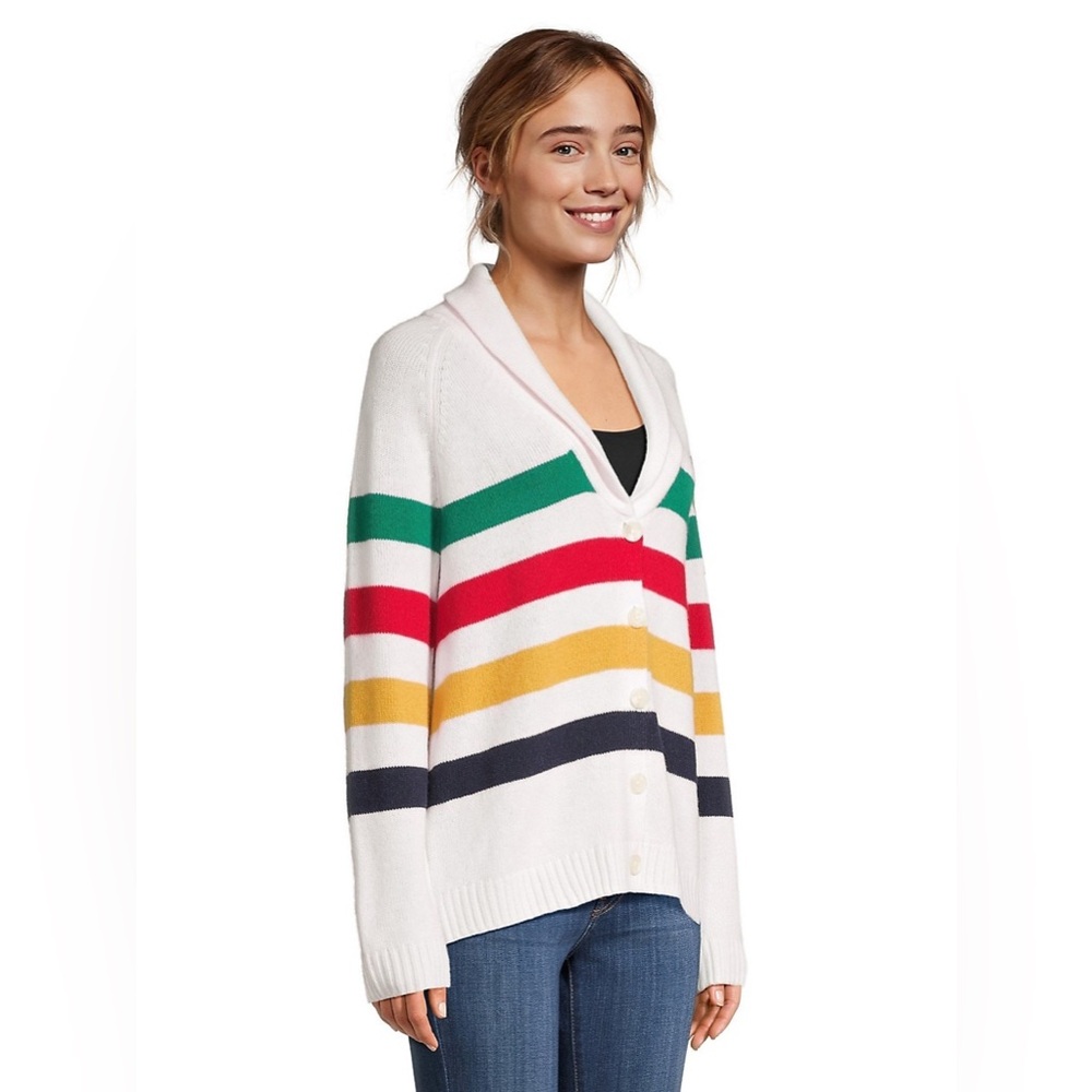 HBC STRIPES Cashmere Cardigan